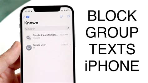 how to unblock a group text