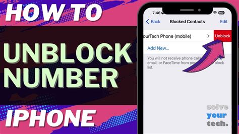 how to unblock.numbers on iphone