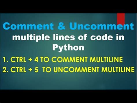 how to uncomment multiple lines in python spyder
