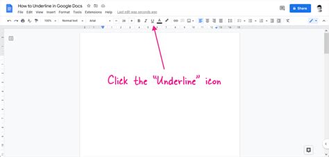how to underline in docs