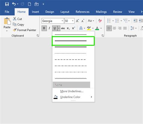 how to underline multiple words in word