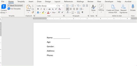 how to underline signature in word