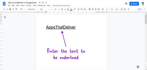 how to underline text in docs