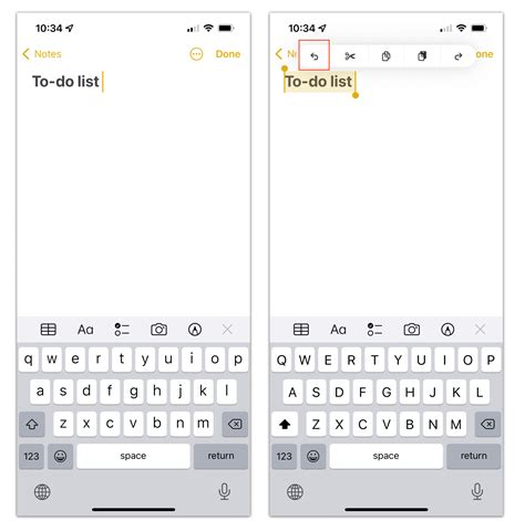 how to undo erase in notes iphone
