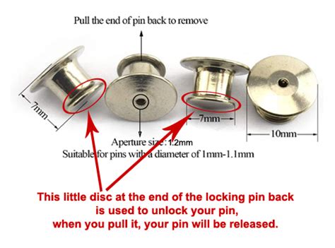 how to undo locking pin backs