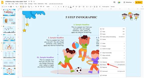 how to ungroup text boxes in google slides