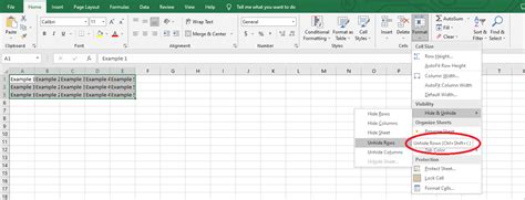 how to unhide all rows in excel vba
