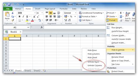 How To Unhide Home Bar In Excel