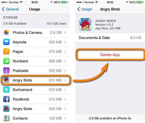 how to uninstall app data on iphone
