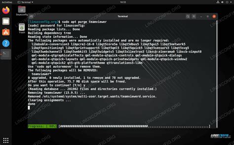 how to uninstall application in ubuntu command line