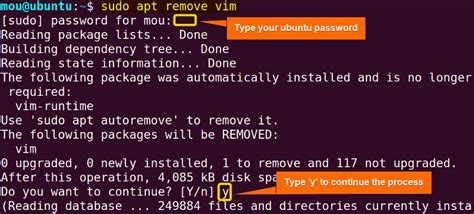 how to uninstall vim in linux