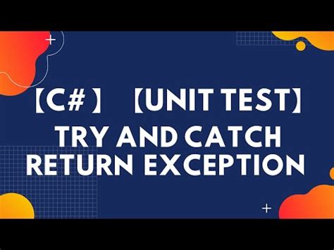 How To Unit Test Exception C