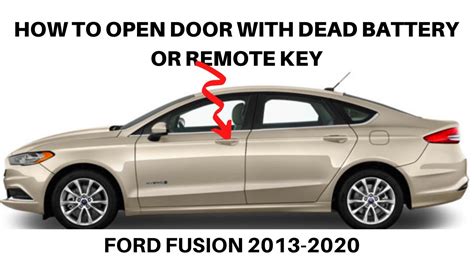 how to unlock a 2020 ford fusion using a key