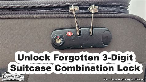 how to unlock a 3 digit combination lock suitcase forgot code