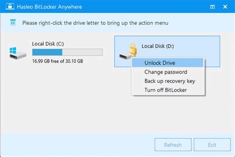how to unlock bitlocker drive with password