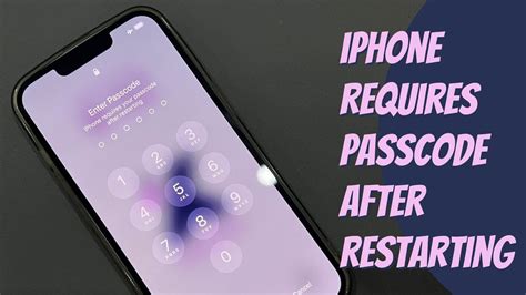 how to unlock iphone requires passcode after restarting