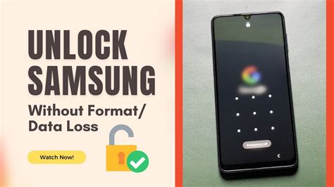 how to unlock pattern without losing data in samsung