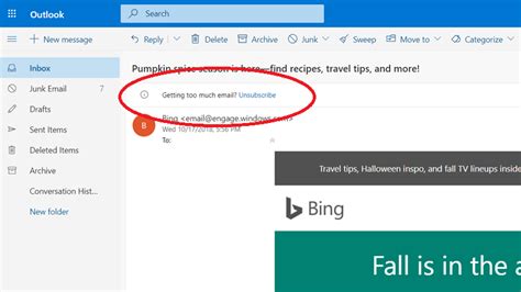 how to unsubscribe from emails microsoft