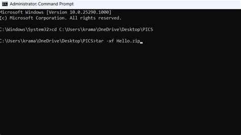 How To Unzip A File In Windows Command Prompt