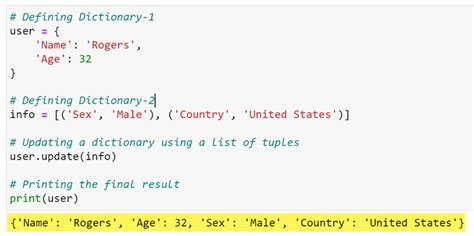 how to update dictionary in python using for loop