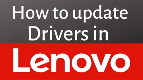 how to update drivers on thinkpad