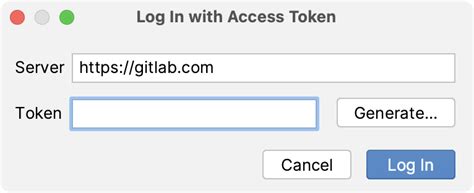 how to update gitlab access token in intellij