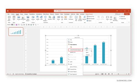 how to update linked excel charts in powerpoint