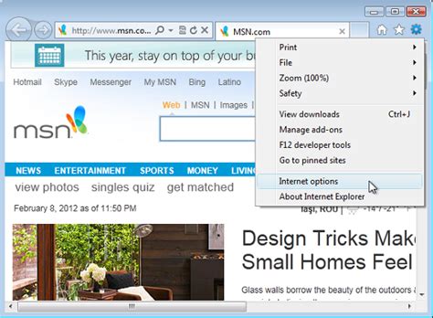 how to update msn homepage