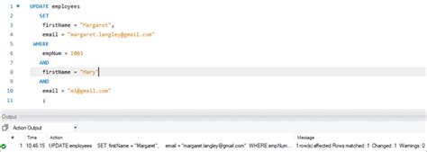 how to update query in mysql