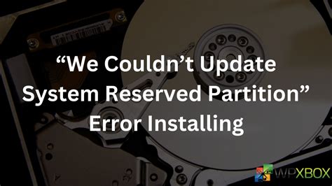 how to update system reserved partition