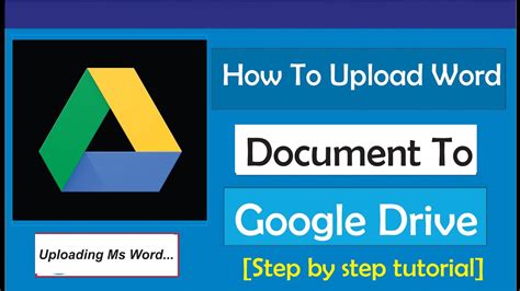 how to upload a document in google drive
