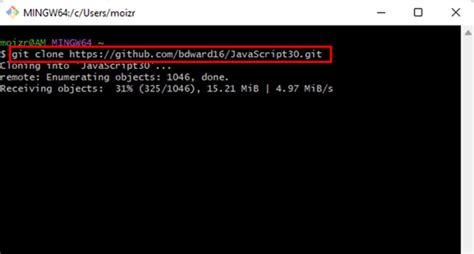 how to upload code on github using git bash