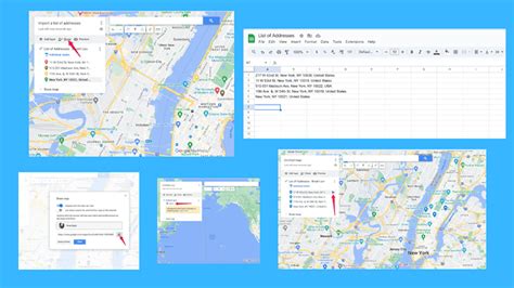 how to upload list of addresses to google maps