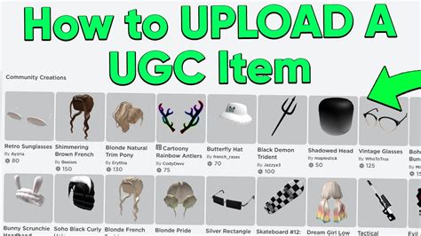 how to upload ugc items in roblox