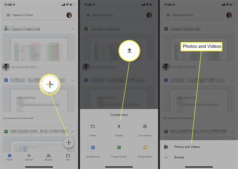 how to upload video in google drive link using iphone