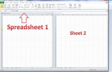 how to use 2 excel spreadsheets at the same time