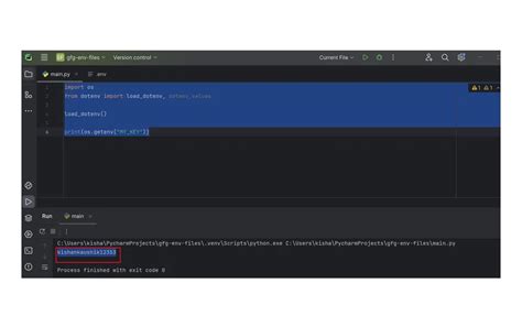 how to use a .env file python