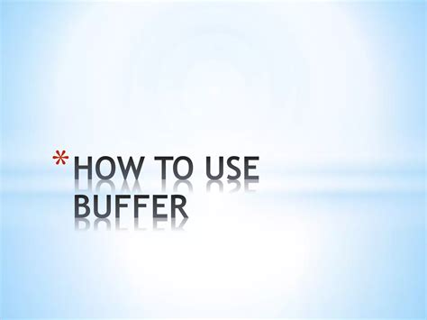 How To Use A Buffer On An Rv
