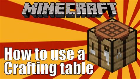 how to use a crafting table in minecraft pc