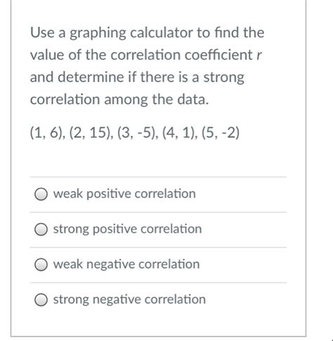 how to use a graphing calculator to find the correlation coefficient