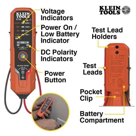 How To Use A Klein Tools Et40 Voltage Tester