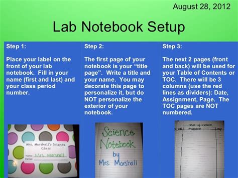 how to use a lab notebook