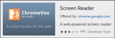 how to use a screen reader in chrome