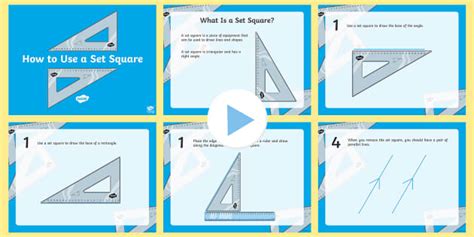 how to use a set square tool