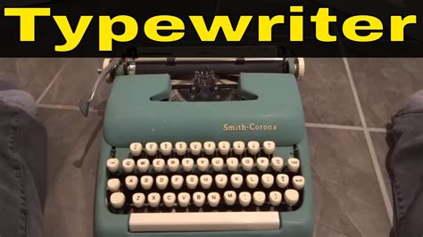 How To Use A Typewriter