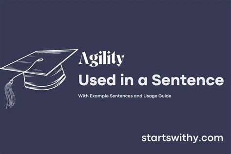 how to use agility in a sentence