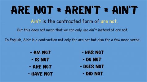 how to use ain't