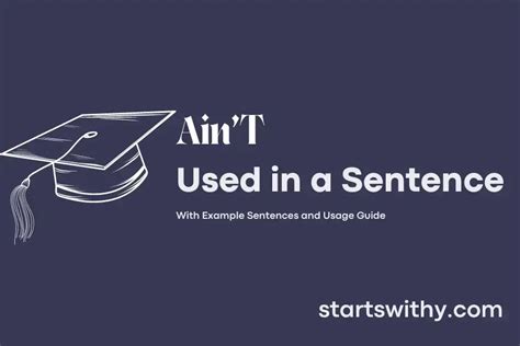 how to use ain't in a sentence