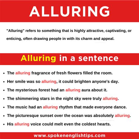 how to use alluring in a sentence