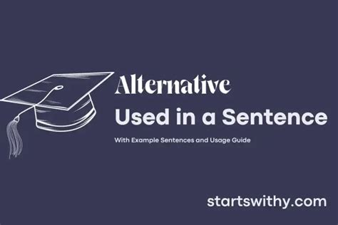 how to use alternative in a sentence